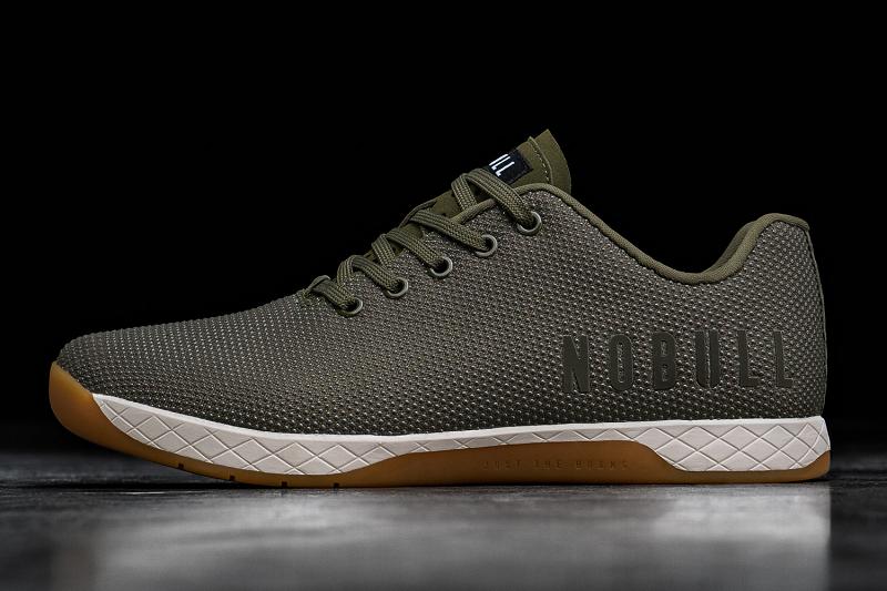 Women's Nobull Army Ivory Gum Trainers Dark / Grey | SG C2989T